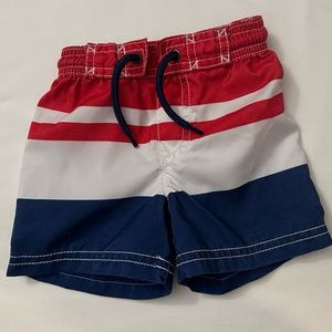 Carter’s Red, White, and Blue Baby Swim Trunks - 9 months